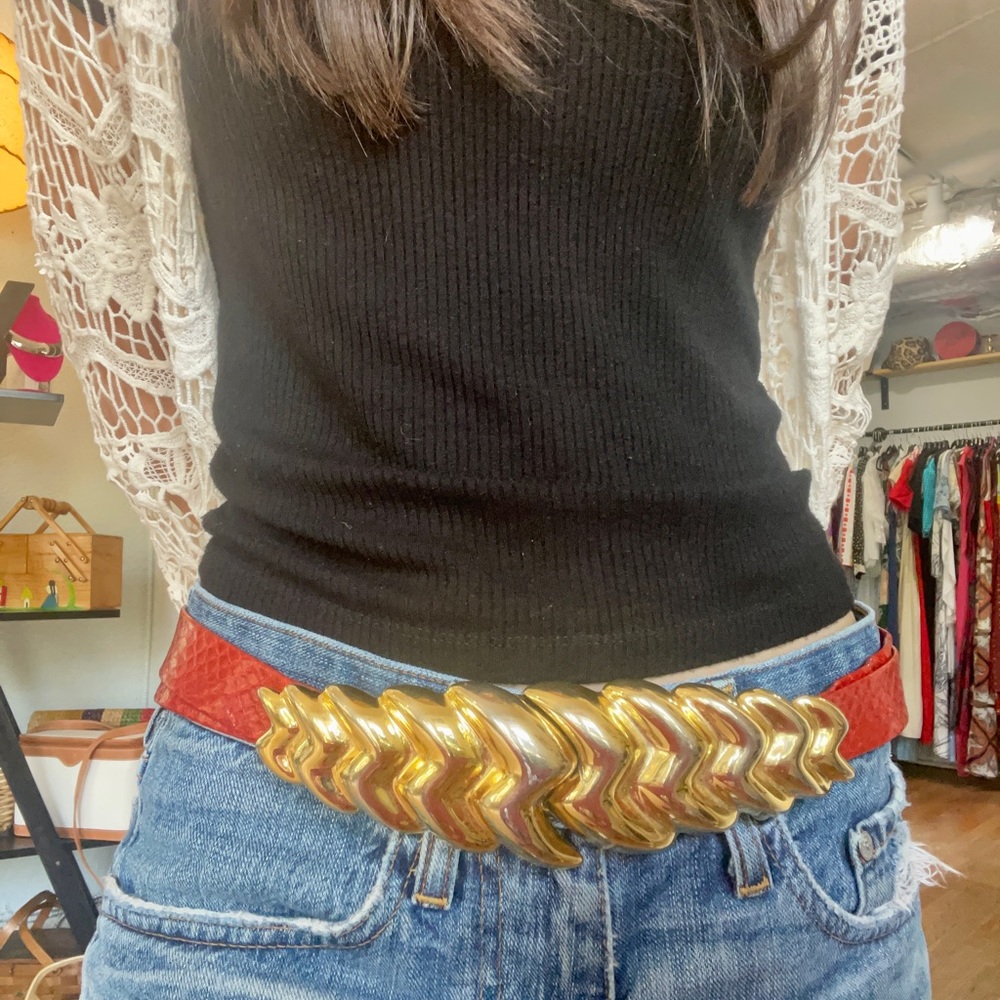 Rai Freed Vintage 80s Snakeskin Belt